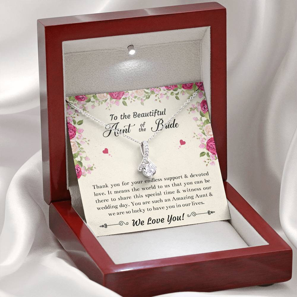 Aunt of the Bride Gifts, Thank You For Your Support, Alluring Beauty Necklace For Women, Wedding Day Thank You Ideas From Bride