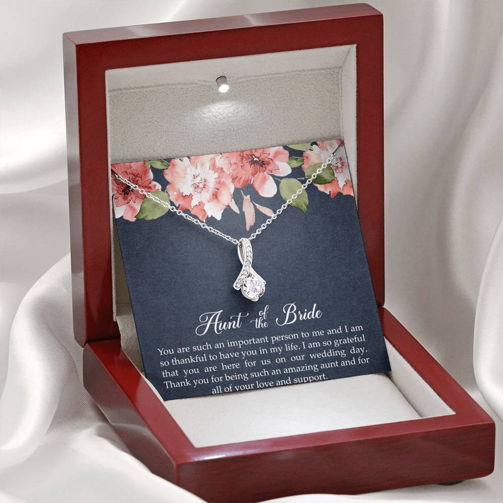 Aunt of the Bride Gifts, You Are Important To Me, Alluring Beauty Necklace For Women, Wedding Day Thank You Ideas From Bride