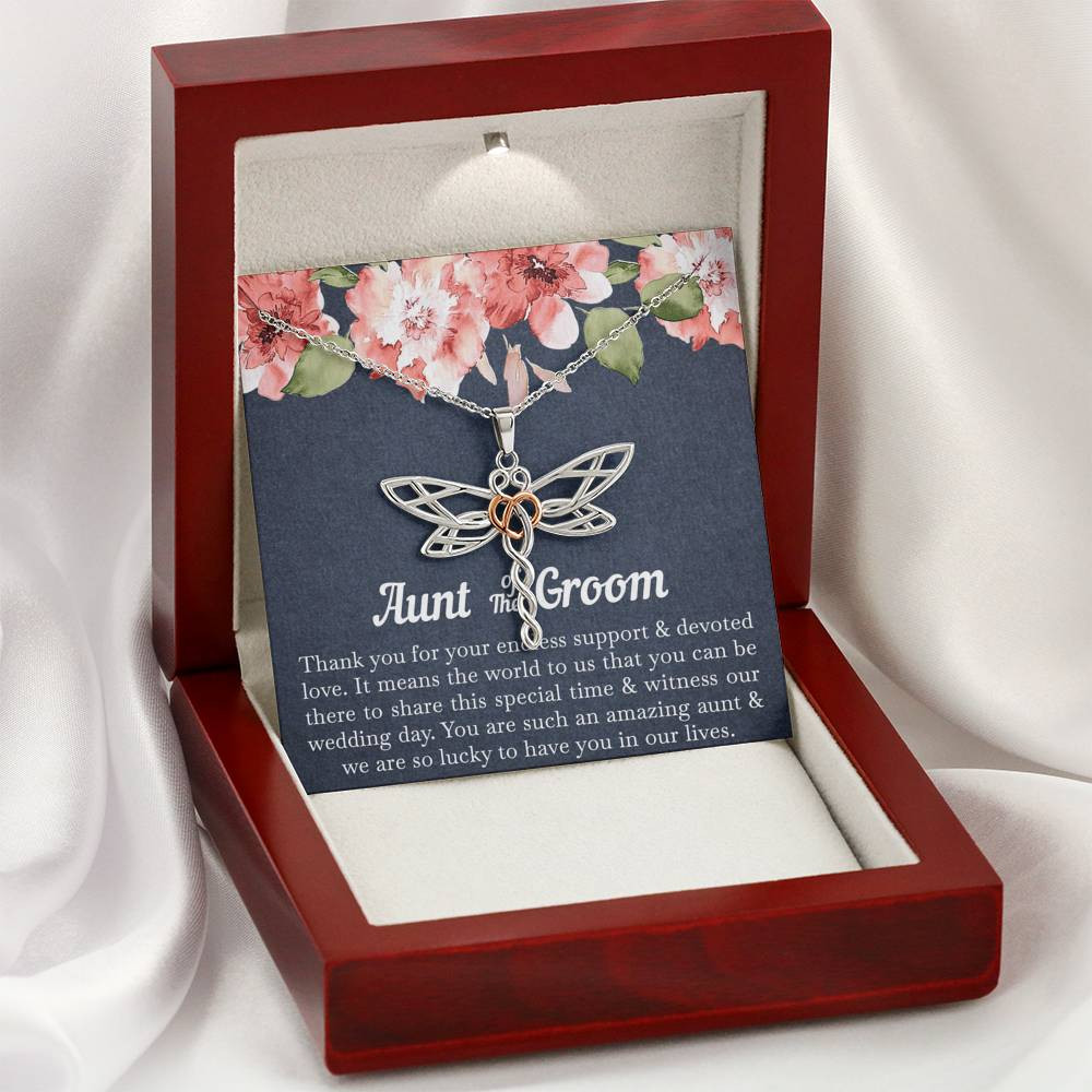 Aunt of the Groom Gifts, You Are Amazing, Dragonfly Necklace For Women, Wedding Day Thank You Ideas From Groom
