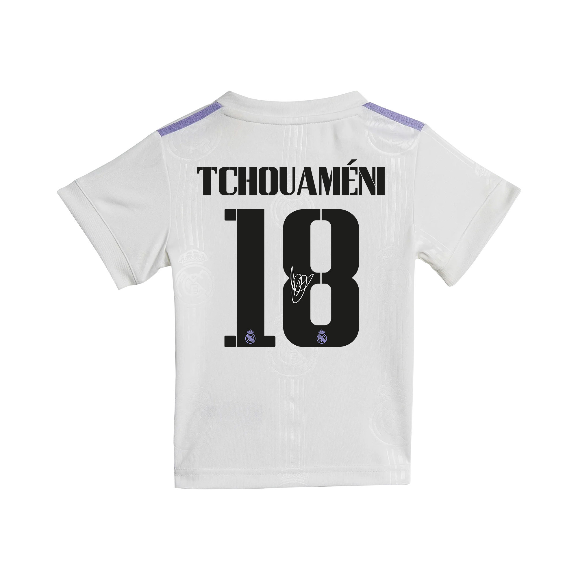 Aurélien Tchouaméni 18 Signed Real Madrid 2022/23 Home Soccer Jersey –