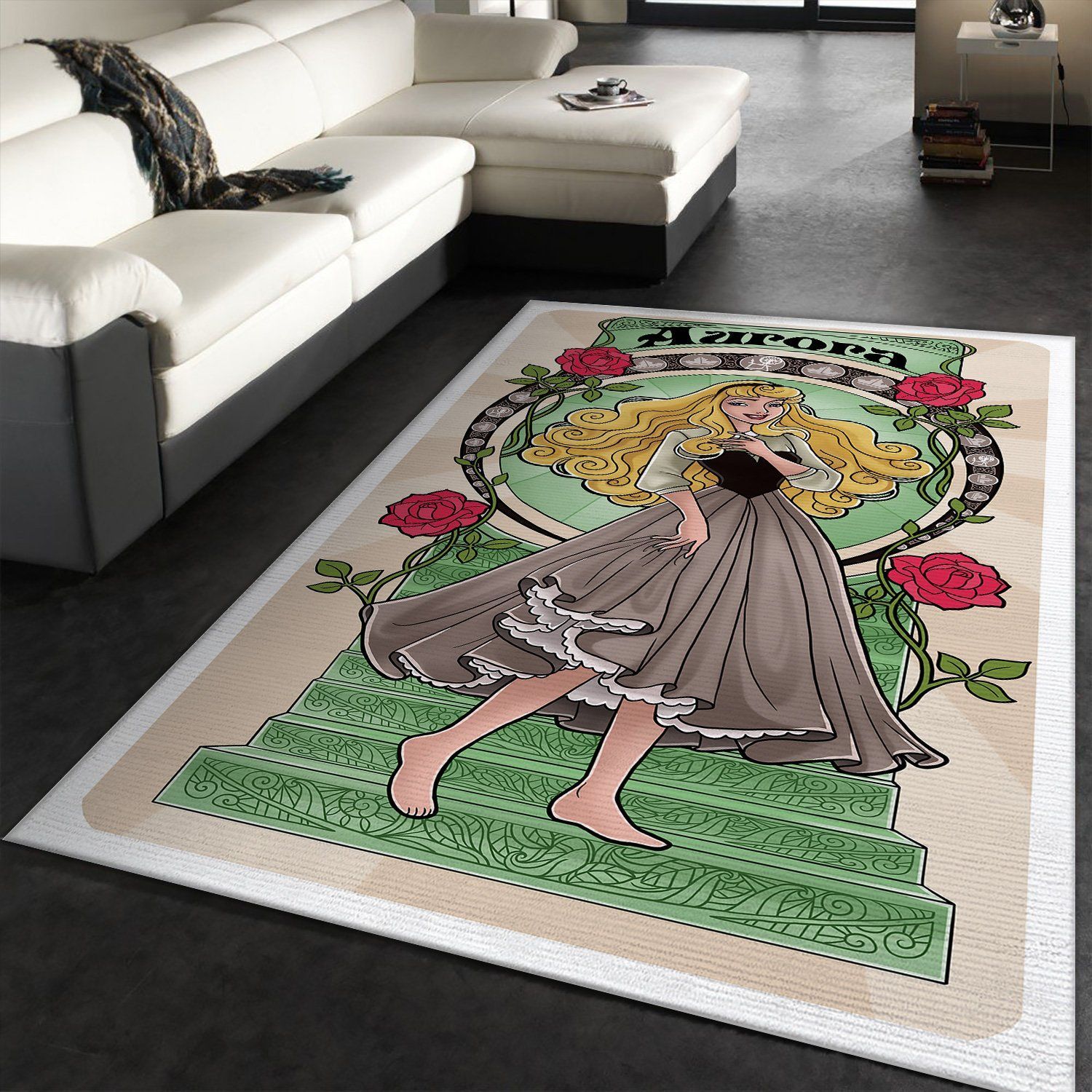 Aurora Disney Princess Rectangle Rug – Custom Size And Printing