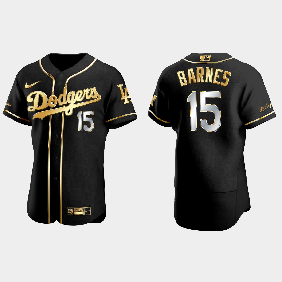 Austin Barnes Los Angeles Dodgers 2021 Gold Program Golden Jersey – Black