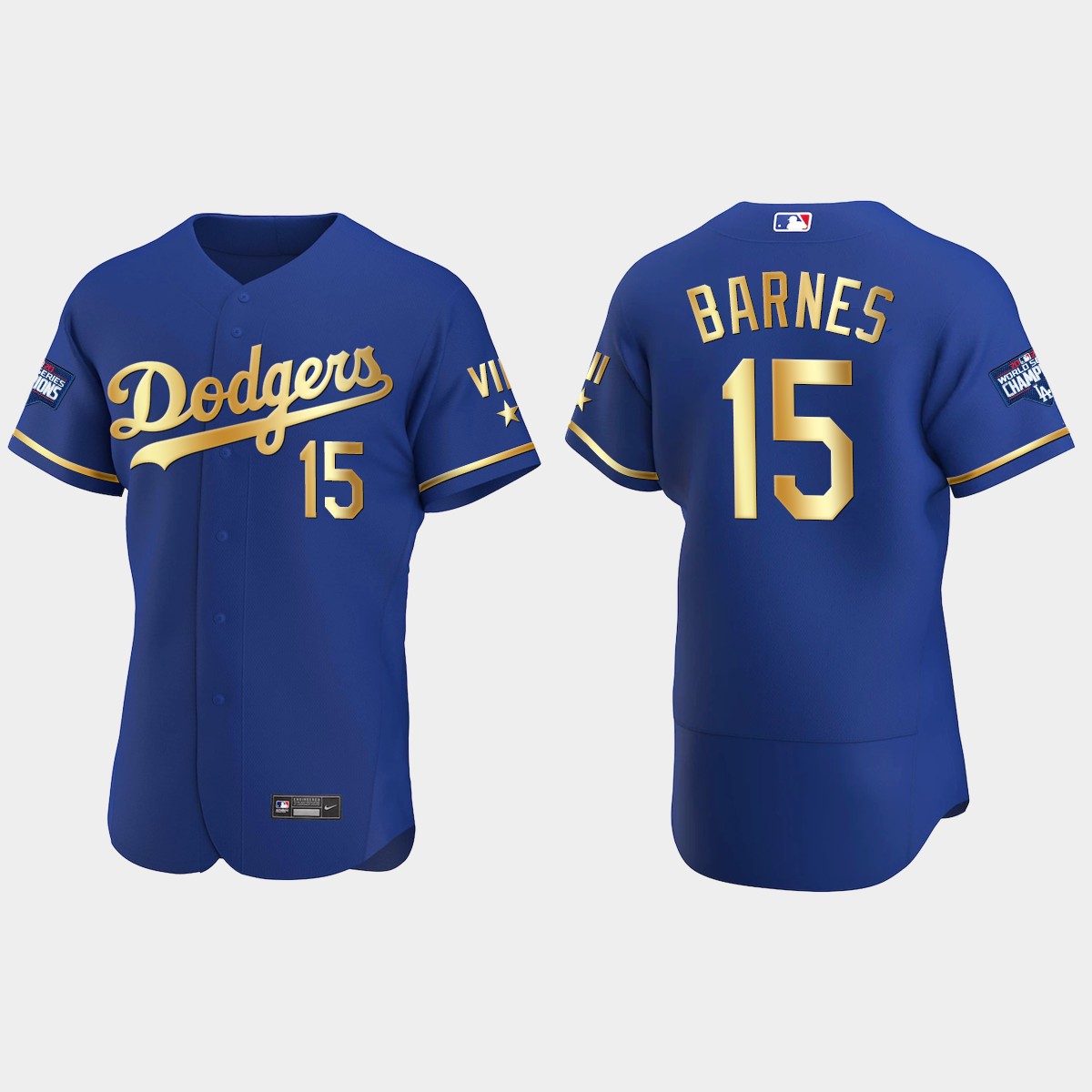 Austin Barnes Los Angeles Dodgers 2021 Gold Program World Series Champions Jersey – Royal