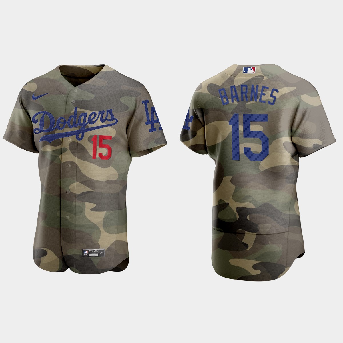 Austin Barnes Los Angeles Dodgers 2021 National Armed Forces Day Jersey – Camo
