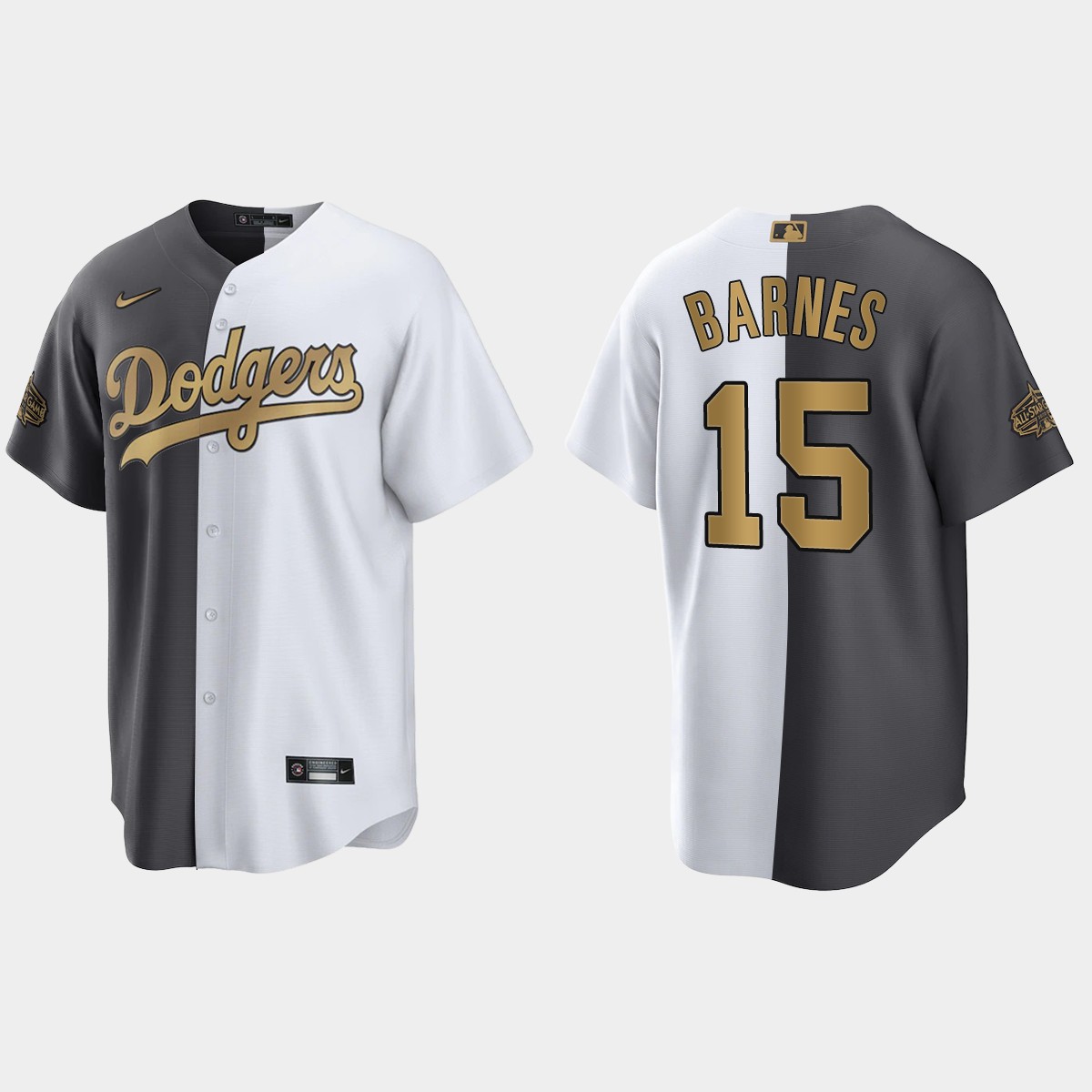 Austin Barnes Los Angeles Dodgers 2022 MLB All-Star Game Split Jersey – White Charcoal
