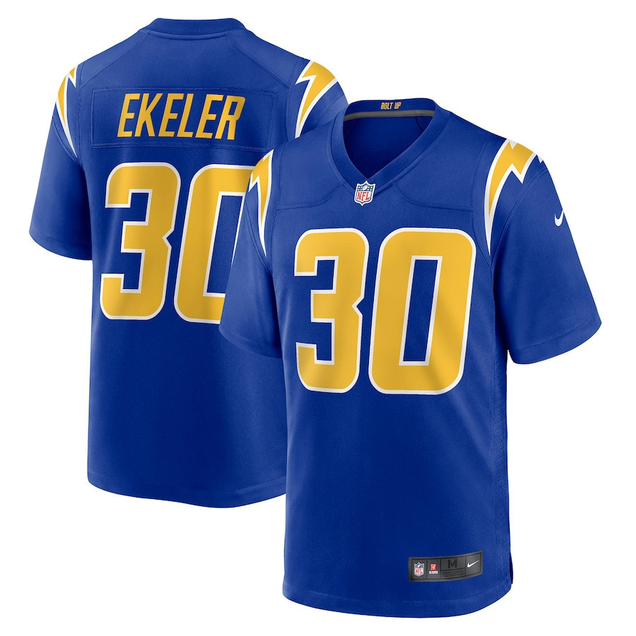 Austin Ekeler 30 Los Angeles Chargers Game Stitched Jersey – Royal