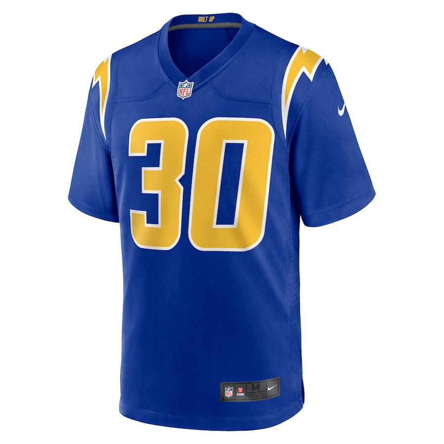 Austin Ekeler 30 Los Angeles Chargers Game Stitched Jersey – Royal