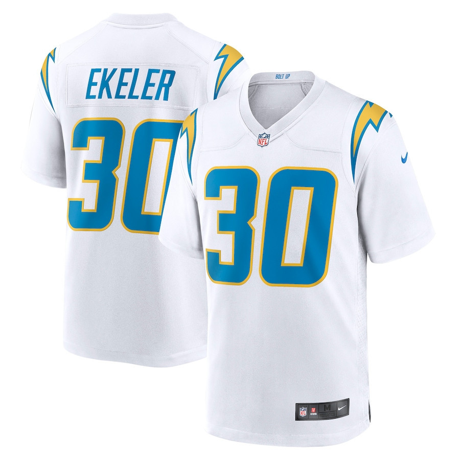 Austin Ekeler 30 Los Angeles Chargers Game Stitched Jersey – White