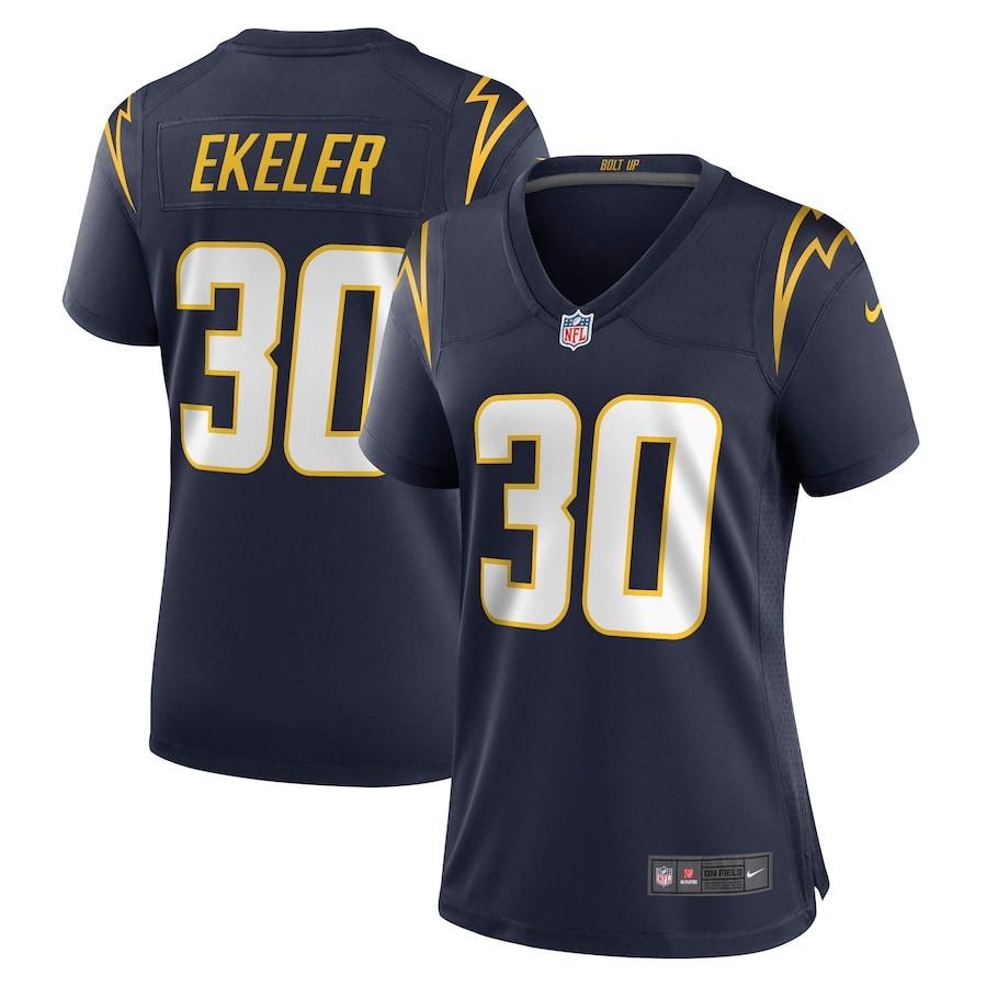 Austin Ekeler 30 Los Angeles Chargers Women’s Game Stitched Jersey – Navy