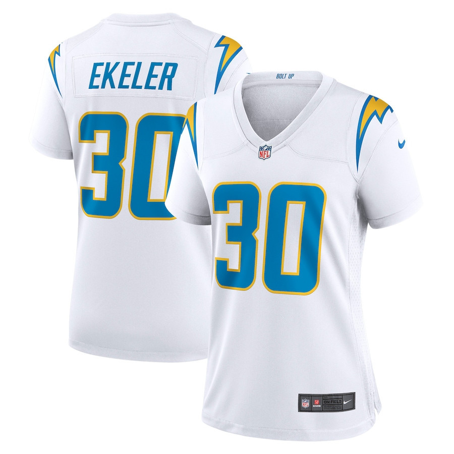 Austin Ekeler 30 Los Angeles Chargers Women’s Game Stitched Jersey – White