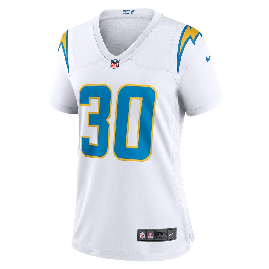 Austin Ekeler 30 Los Angeles Chargers Women’s Game Stitched Jersey – White