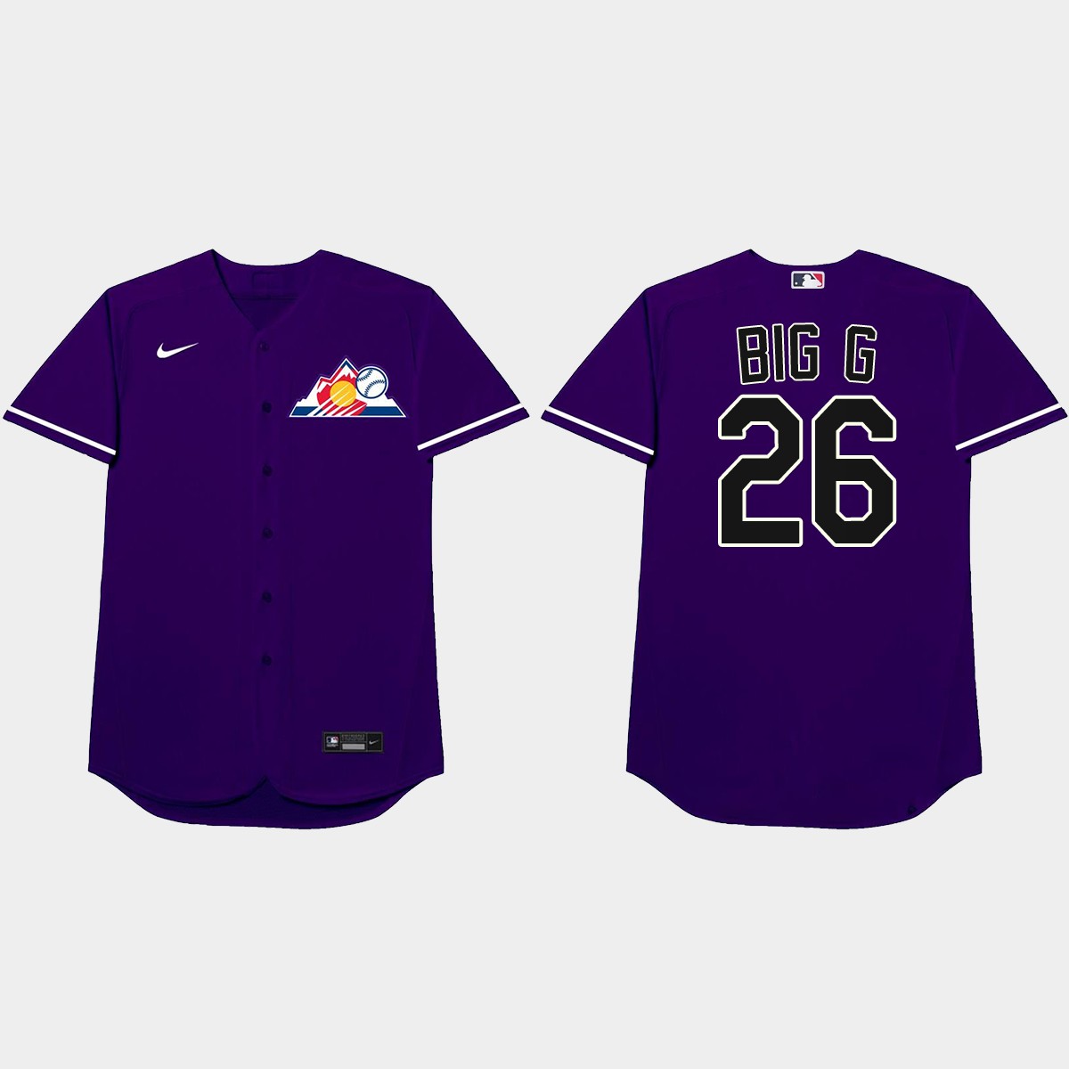 Austin Gomber 2021 Players' Weekend Big G Nickname Jersey - Purple