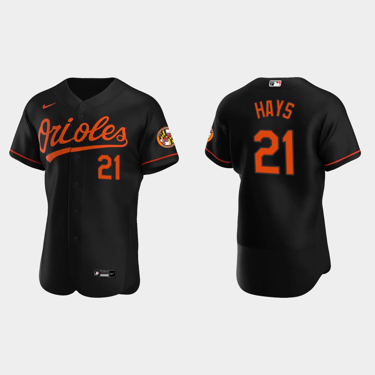 Austin Hays #21 Baltimore Orioles Alternate Jersey – Black