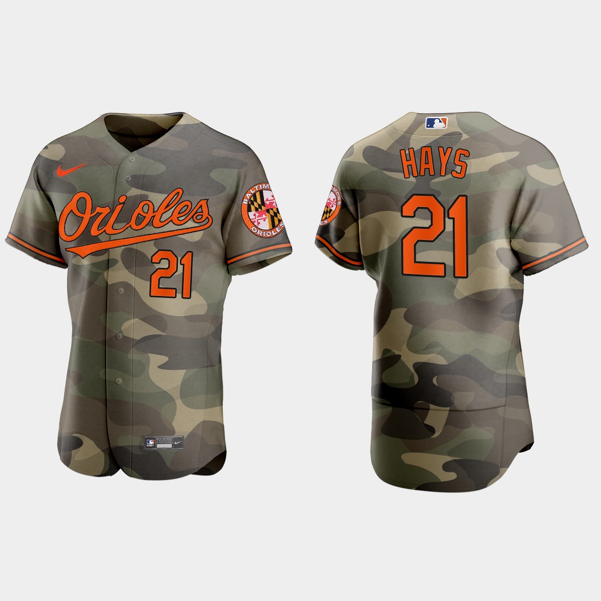 Austin Hays Baltimore Orioles 2021 National Armed Forces Day Jersey – Camo
