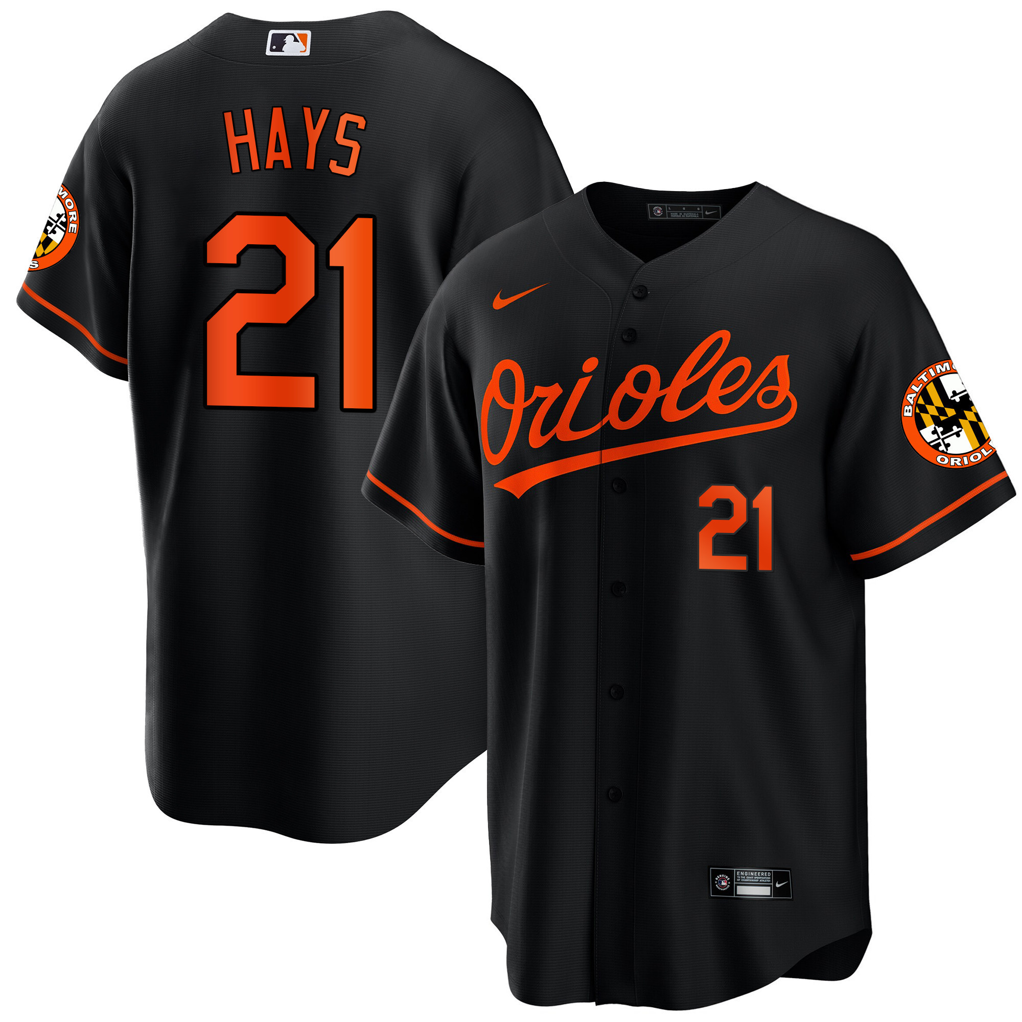 Austin Hays Men’s Baltimore Orioles 2023 Special Gold Cool Black Jersey - All Stitched