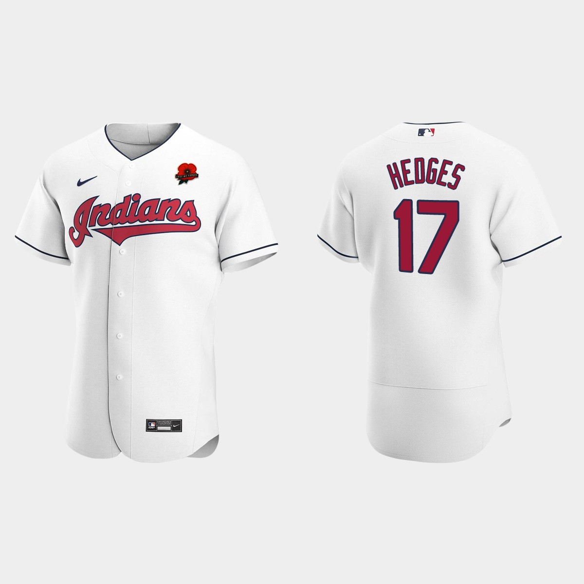 Austin Hedges Cleveland Indians 2021 Memorial Day Jersey – White