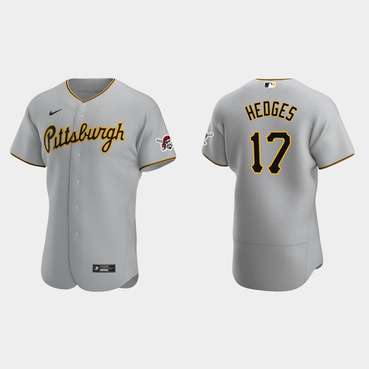 Austin Hedges Pittsburgh Pirates Road Jersey – Gray