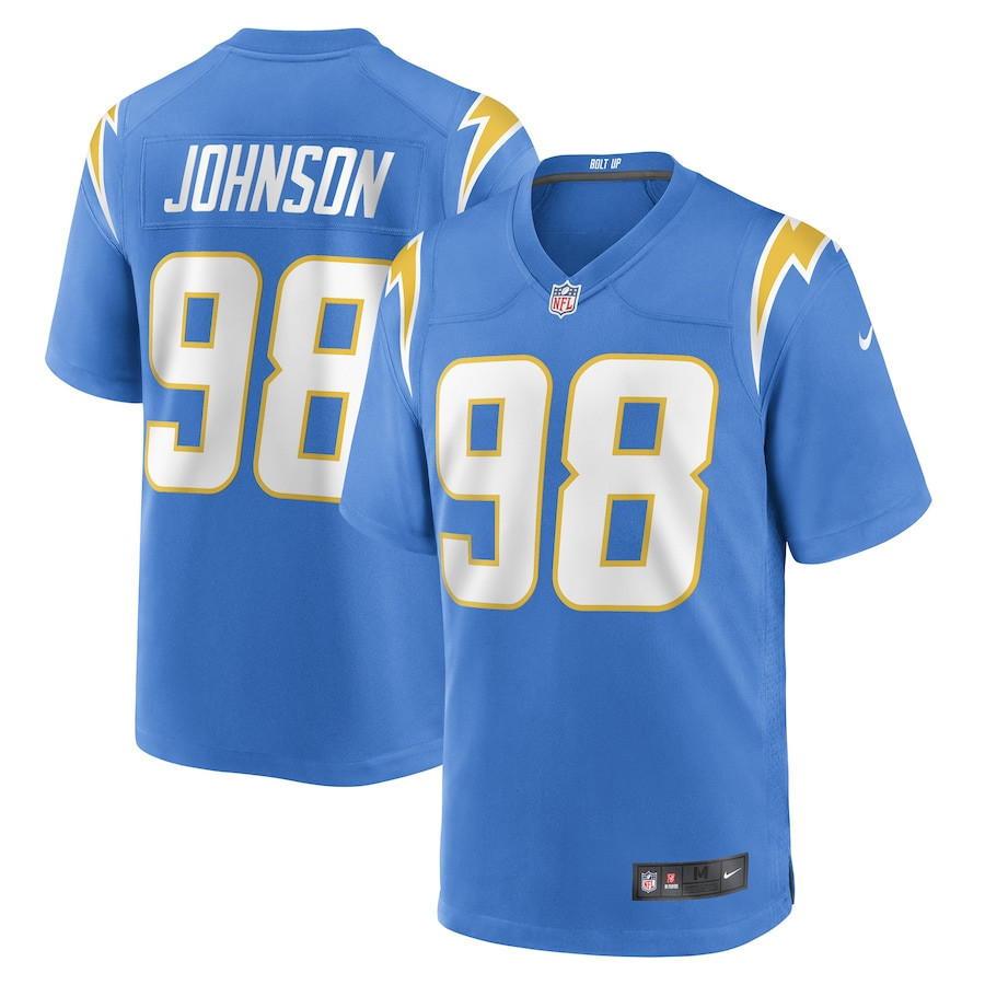 Austin Johnson Los Angeles Chargers Stitched Jersey – Powder Blue