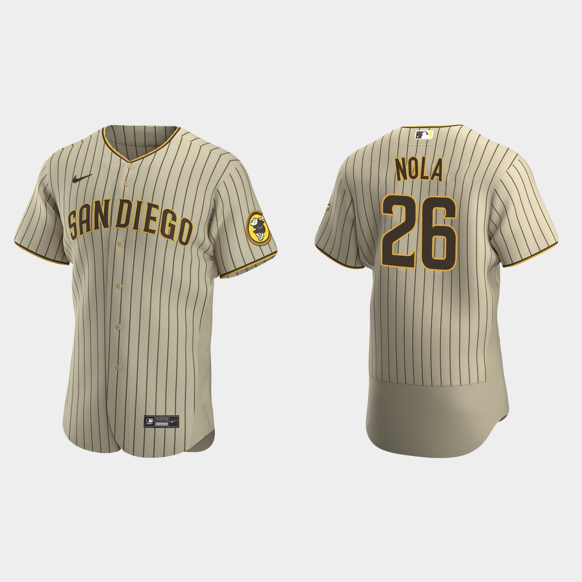 Austin Nola #26 San Diego Padres Alternate Jersey – Tan Brown