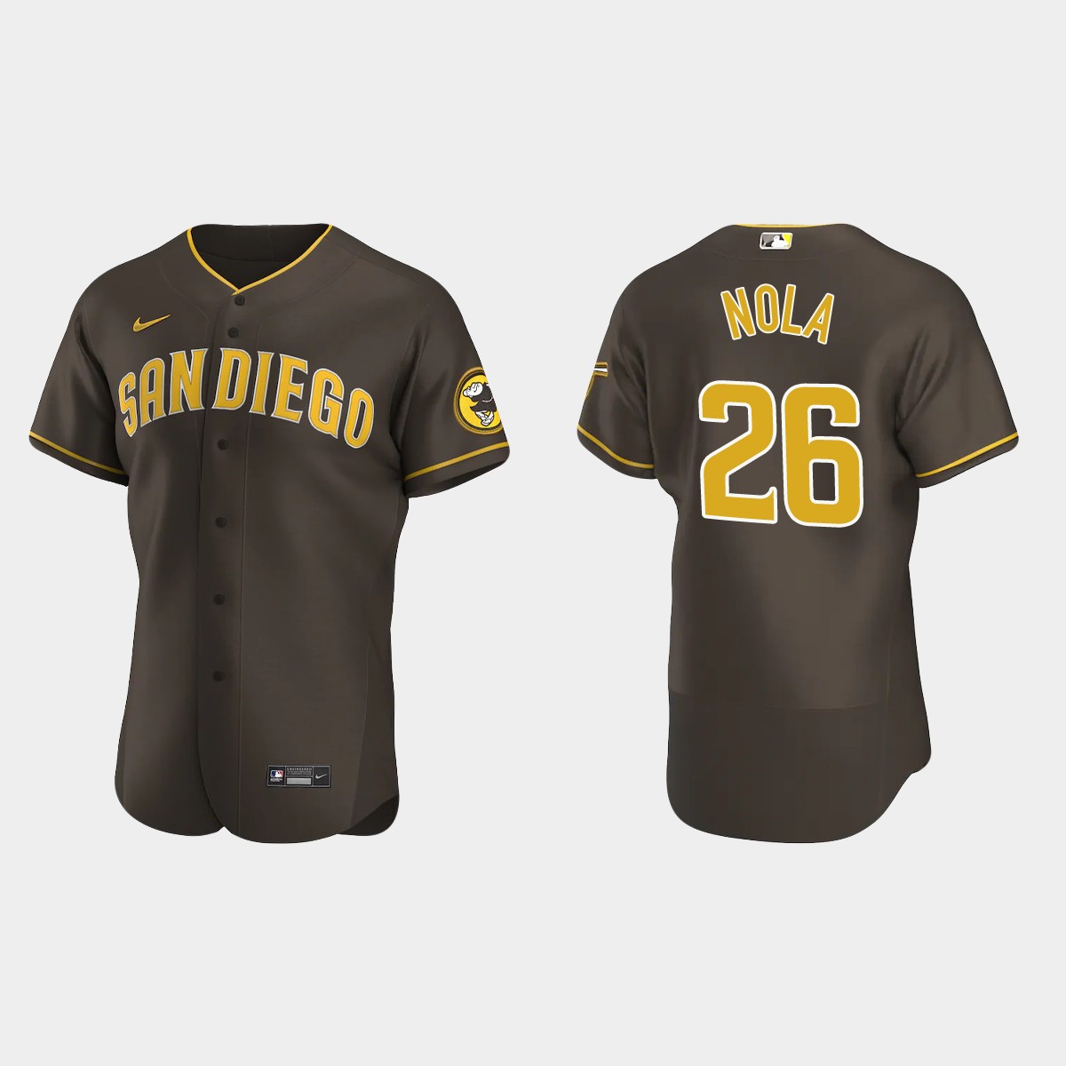 Austin Nola #26 San Diego Padres Road Jersey – Brown