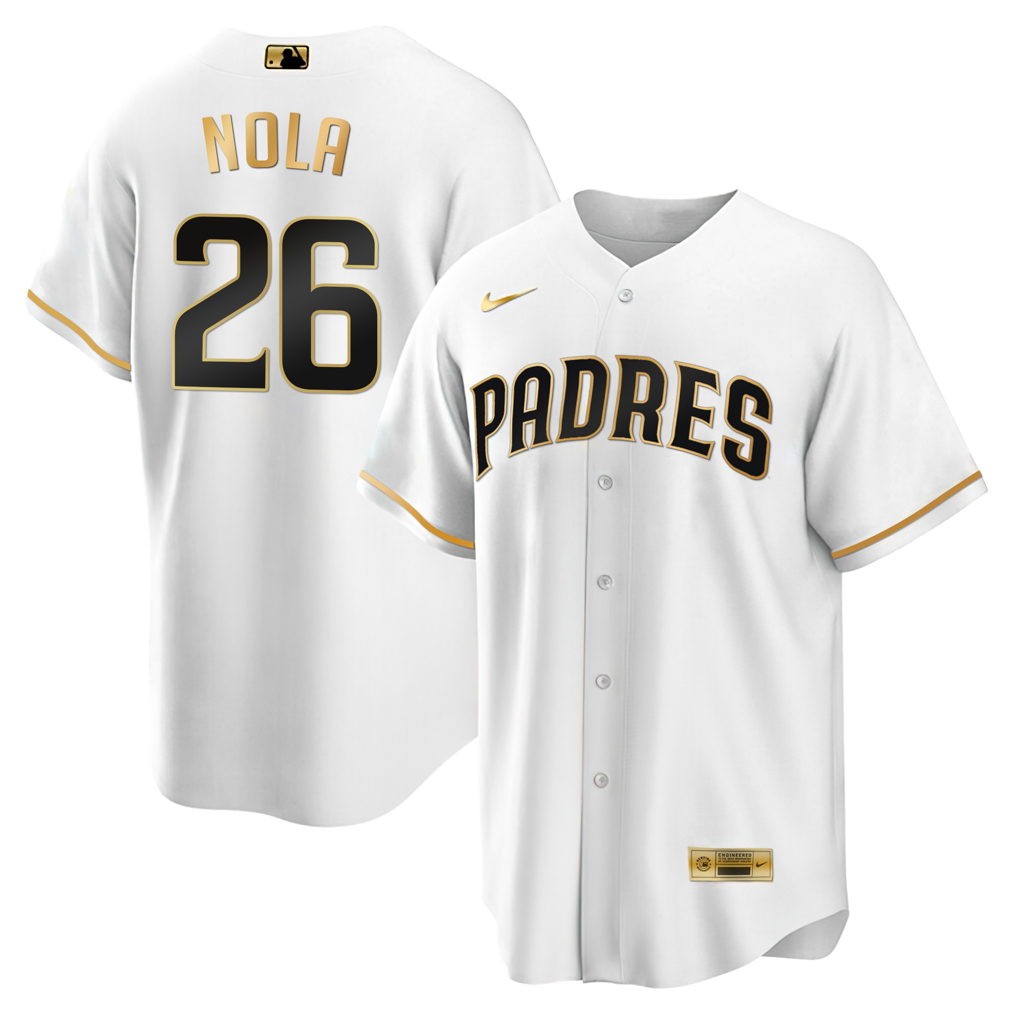 Austin Nola Men's San Diego Padres Black Limited & Gold Cool White Gold Jersey - All Stitched