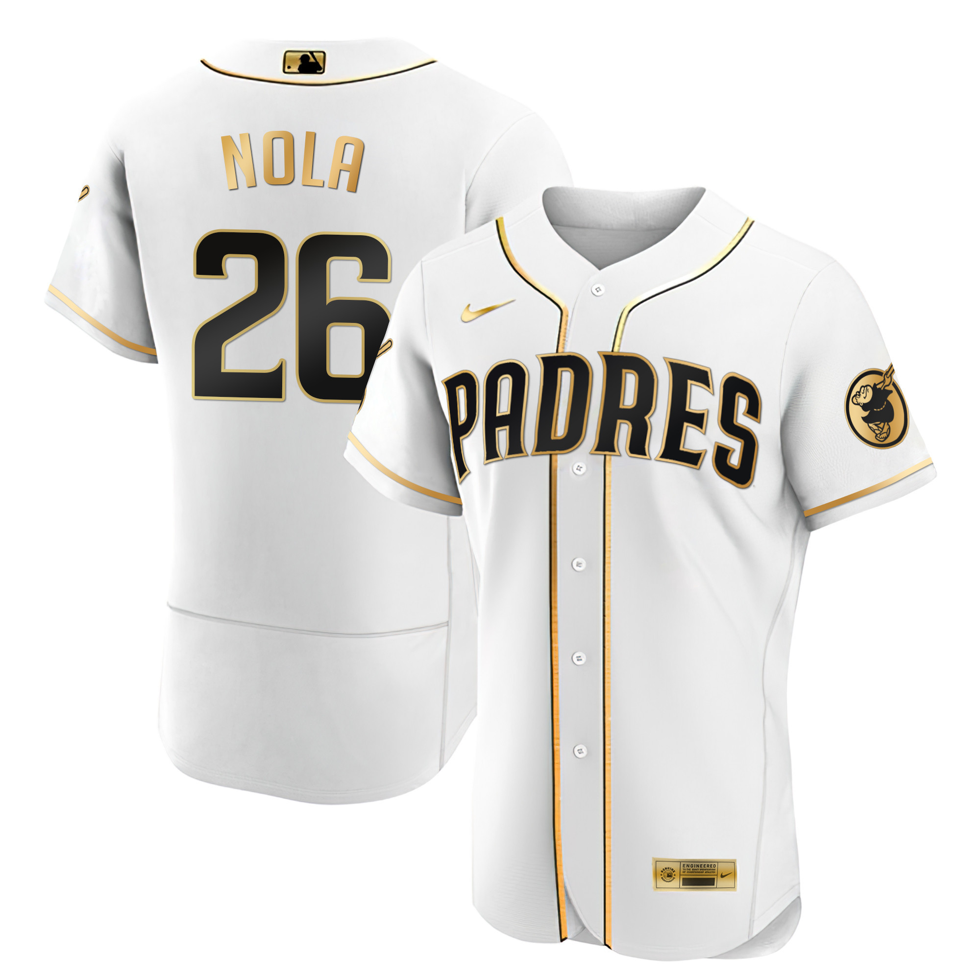Austin Nola Men's San Diego Padres Black Limited & Gold Flex White Gold Jersey - All Stitched