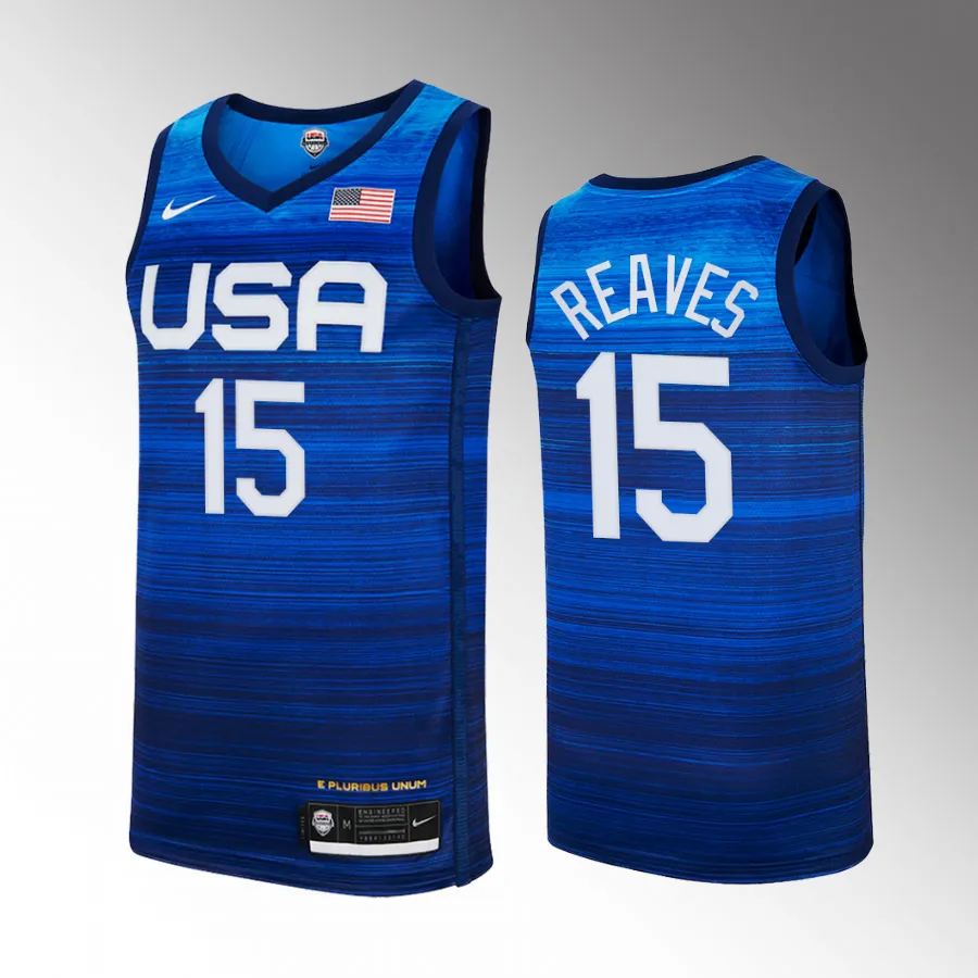 Austin Reaves #15 USA 2023 FIBA World Cup Navy Jersey Limited