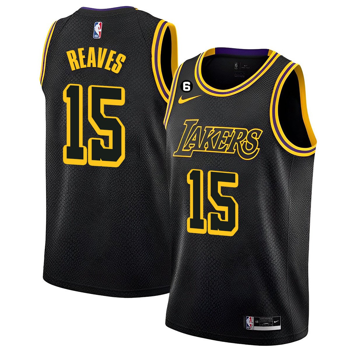 Austin Reaves Men's Los Angeles Lakers 2023 Collection Black Mamba Jersey - All Stitched