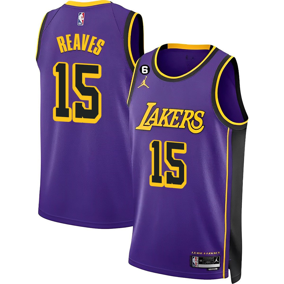 Austin Reaves Men's Los Angeles Lakers 2023 Collection Purple Jersey - All Stitched