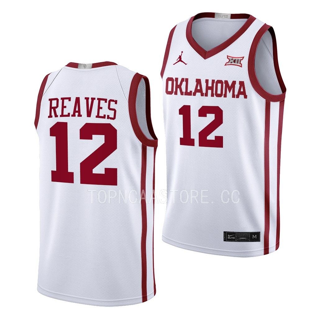 Austin Reaves Oklahoma Sooners #12 White Alumni Jersey Home