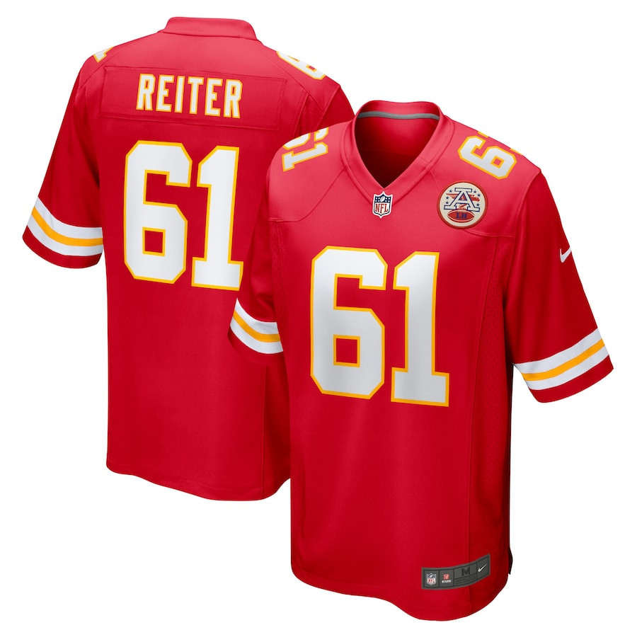 Austin Reiter 61 Kansas City Chiefs Game Player Stitched Jersey – Red