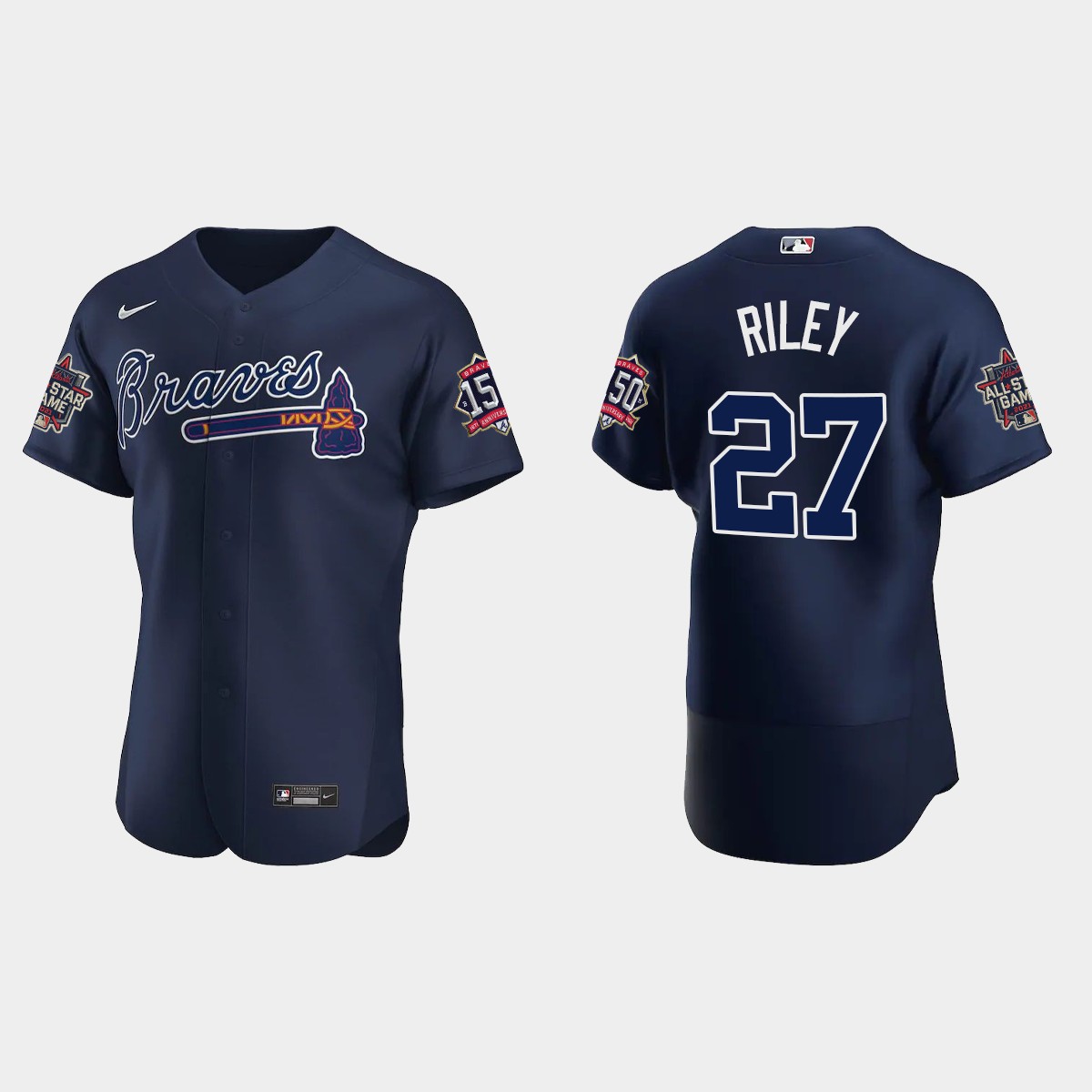 Austin Riley #27 Atlanta Braves Alternate 2021 MLB All-Star Jersey - Navy