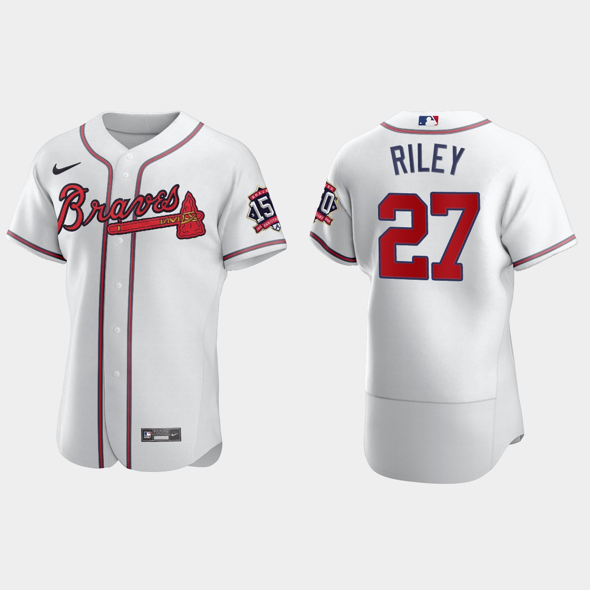 Austin Riley Atlanta Braves 150th Anniversary World Series Jersey - White