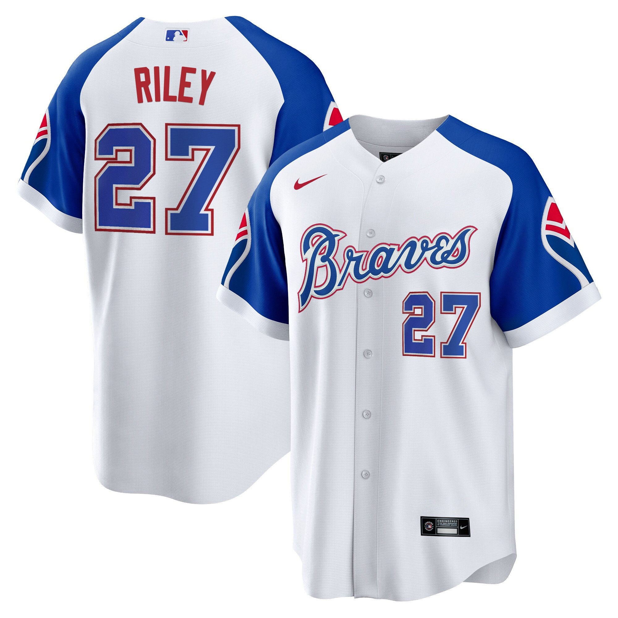 Austin Riley Men's Atlanta Braves Throwback 1974 - 1982 Cool Base 1974 Jersey - All Stitched