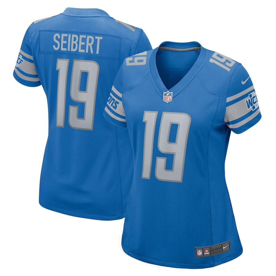Austin Seibert 19 Detroit Lions Women’s Player Game Stitched Jersey – Blue