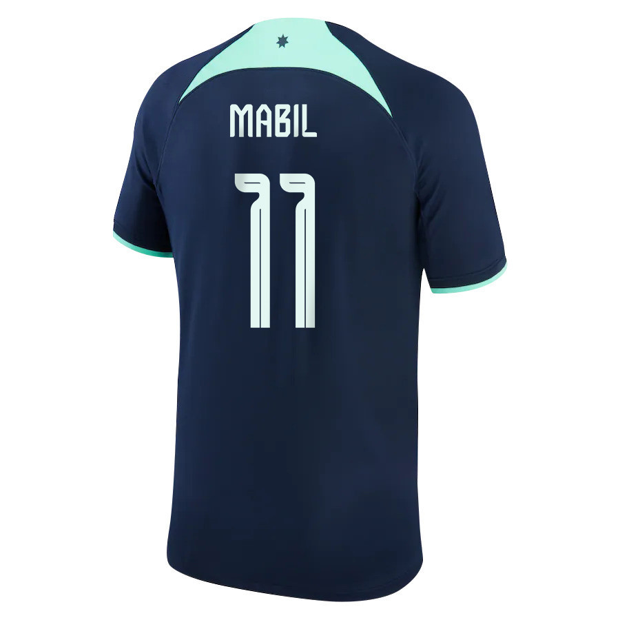 Australia National Team FIFA World Cup Qatar 2022 Awer Mabil 11 – Patch Away Men Soccer Jersey