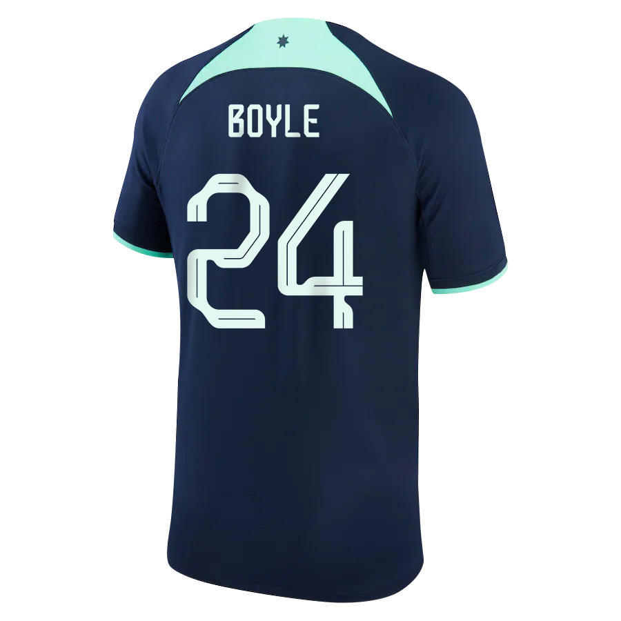 Australia National Team FIFA World Cup Qatar 2022 Martin Boyle 24 – Patch Away Men Soccer Jersey