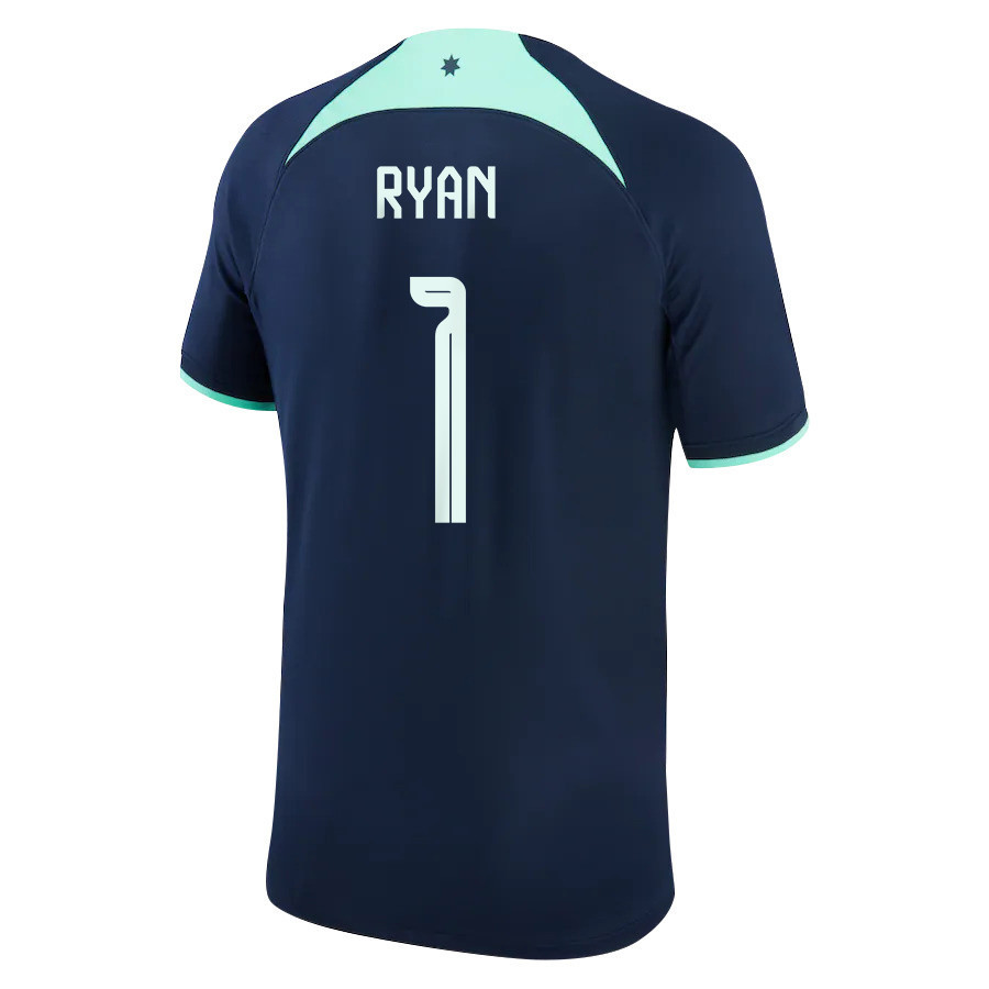 Australia National Team FIFA World Cup Qatar 2022 Mathew Ryan 1 – Patch Away Men Soccer Jersey