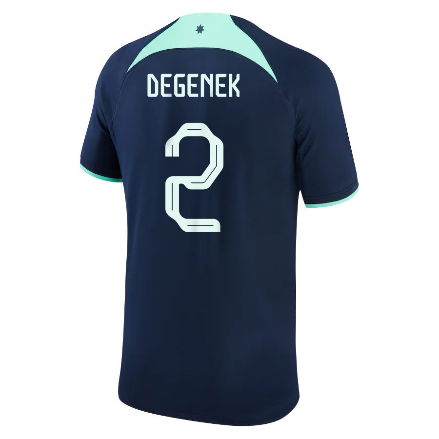 Australia National Team FIFA World Cup Qatar 2022 Milos Degenek 2 – Patch Away Men Soccer Jersey