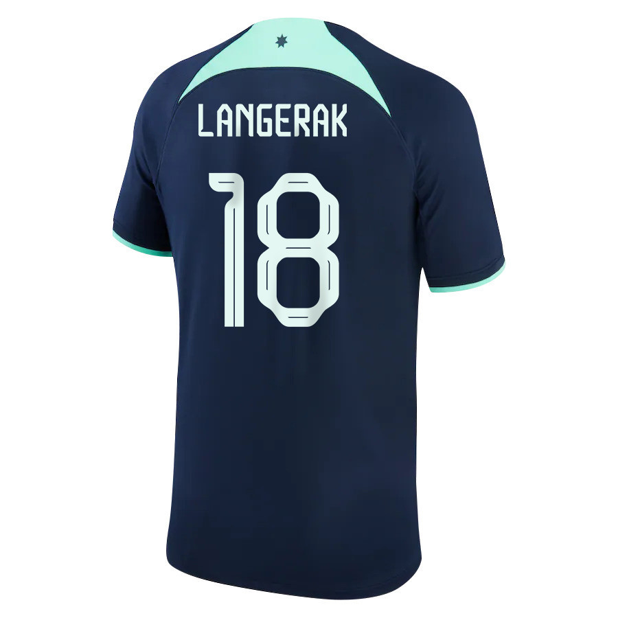 Australia National Team FIFA World Cup Qatar 2022 Mitchell Langerak 18 – Patch Away Men Soccer Jersey