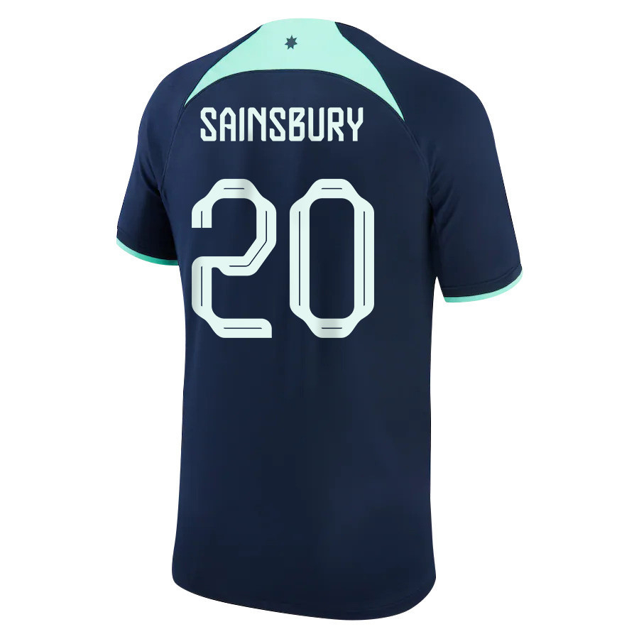 Australia National Team FIFA World Cup Qatar 2022 Trent Sainsbury 20 – Patch Away Men Soccer Jersey
