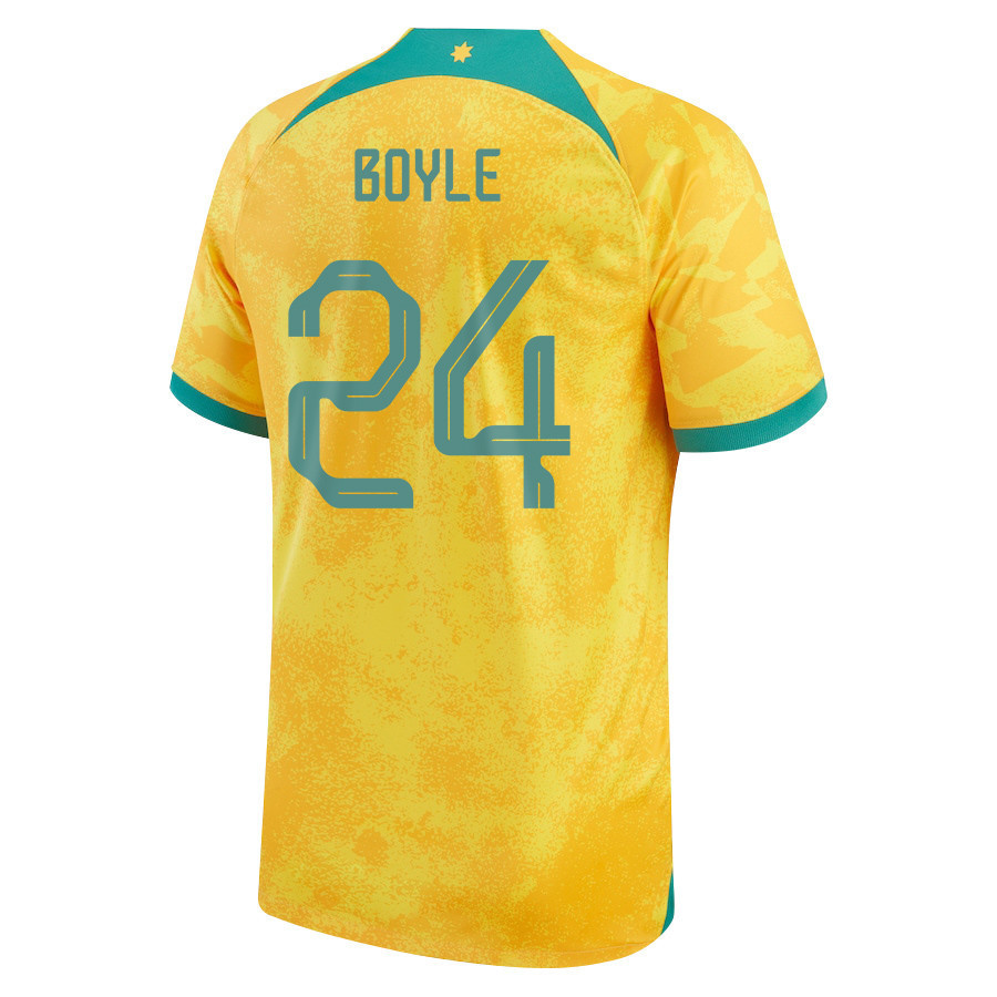 Australia National Team Martin Boyle 24 FIFA World Cup Qatar 2022 Patch Home Soccer Jersey,