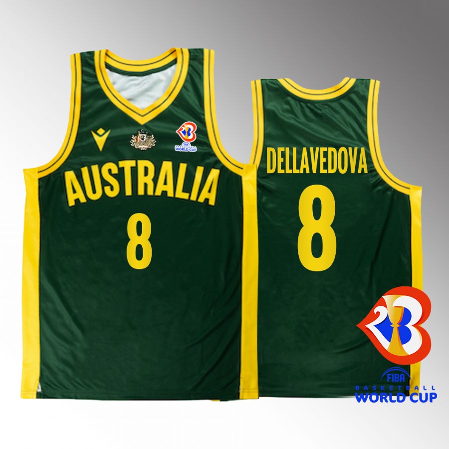 Australia Team #8 Matthew Dellavedova 2023 FIBA World Cup Boomers Men Jersey Green