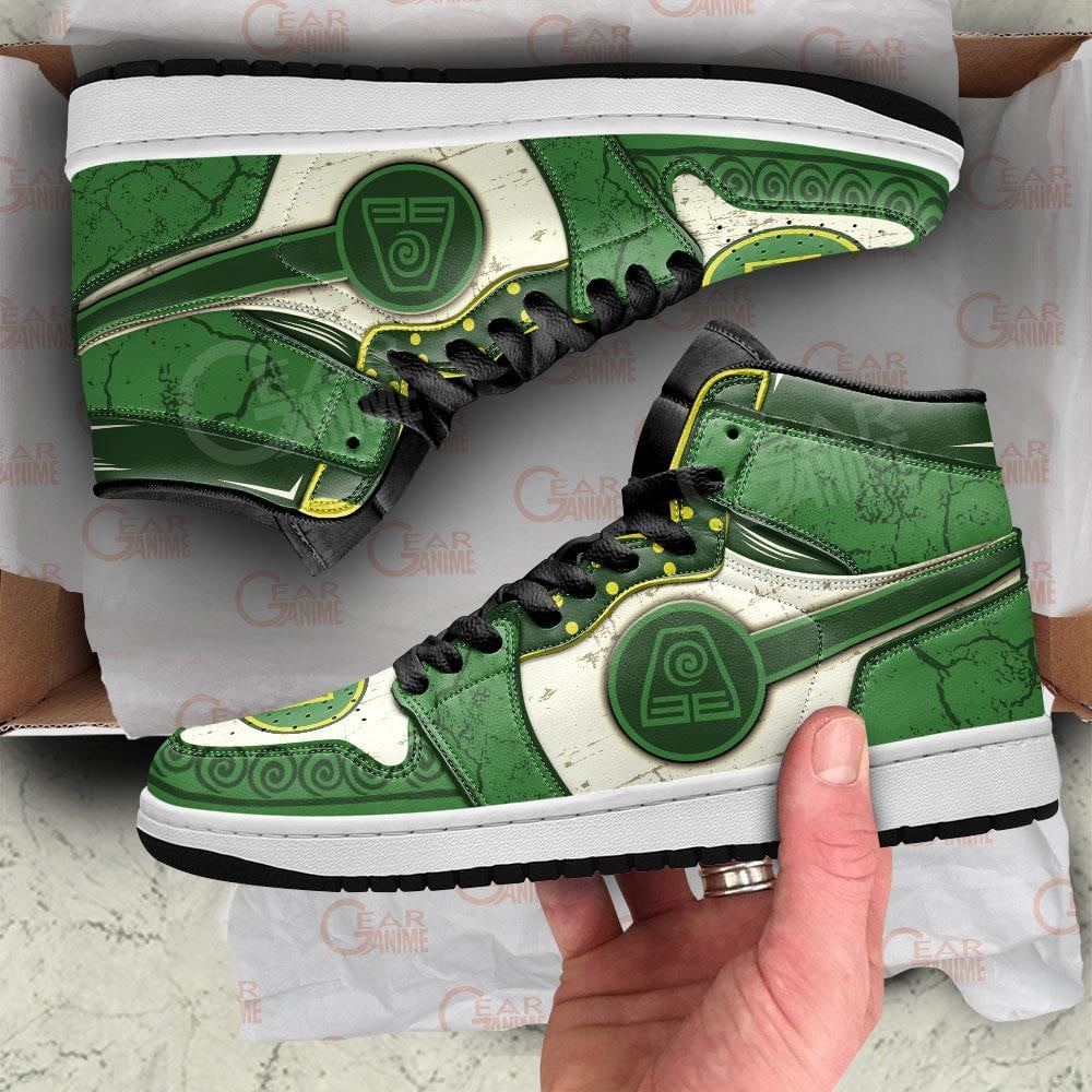 Avatar Earth Nation JD1s Sneakers The Last Airbender Shoes, Air Jordan Hightop