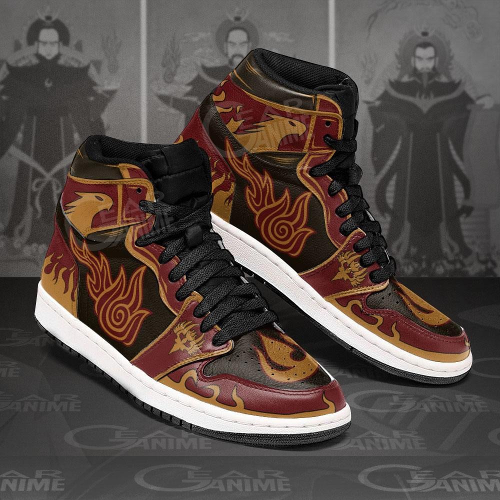 Avatar Fire Nation JD1s Sneakers The Last Airbender Shoes, Air Jordan Hightop