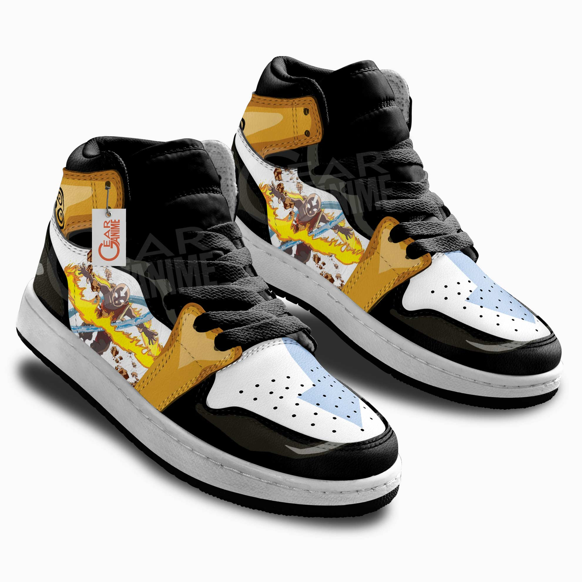 Avatar The Last Airbender Aang Anime Custom Kids Sneakers