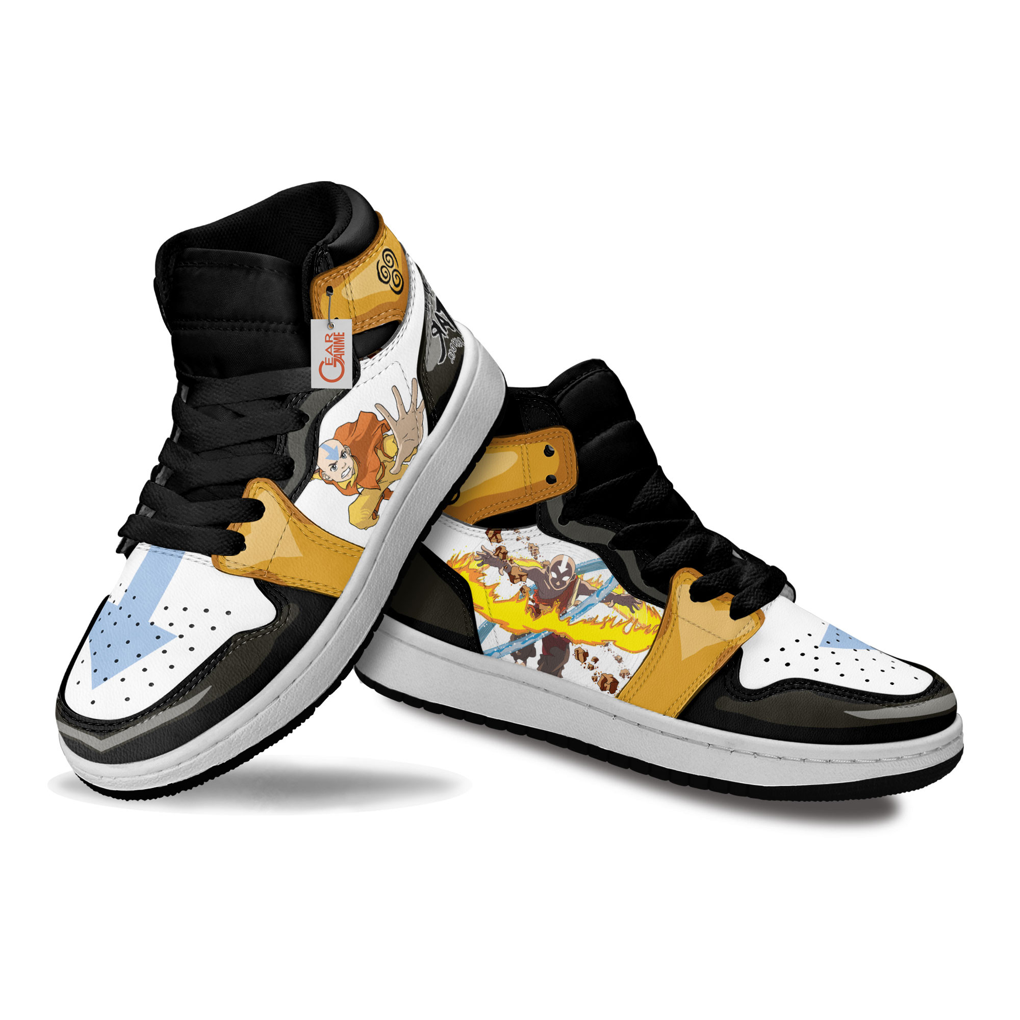 Avatar The Last Airbender Aang Anime Custom Kids Sneakers