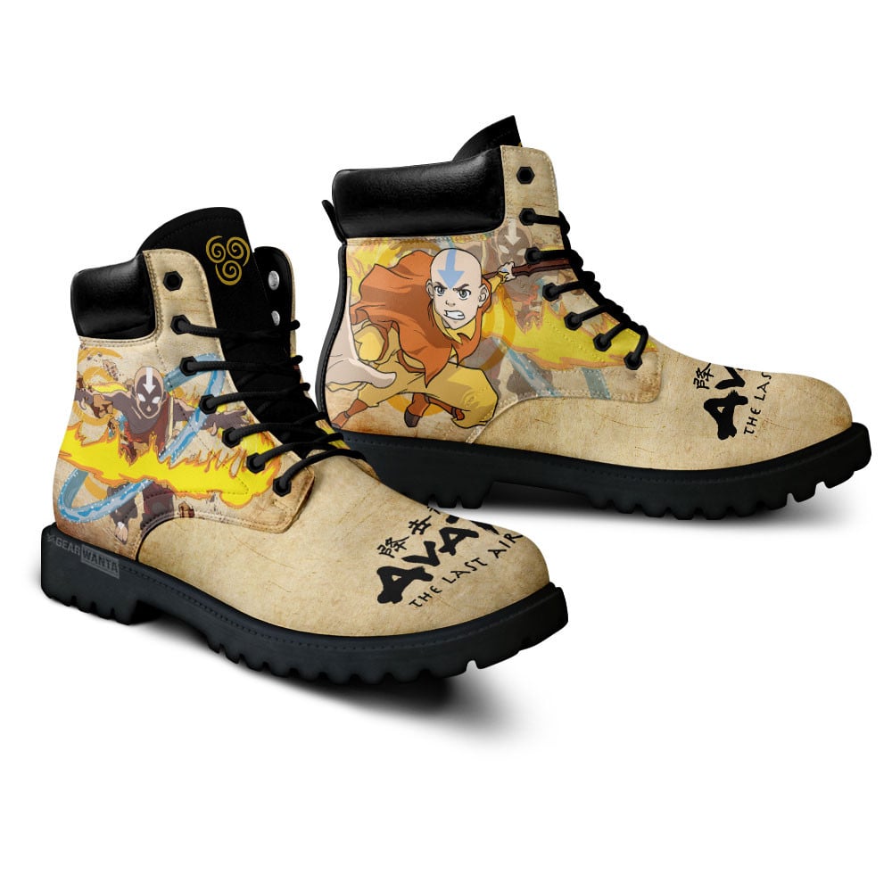 Avatar The Last Airbender Aang Boots Anime Custom Shoes