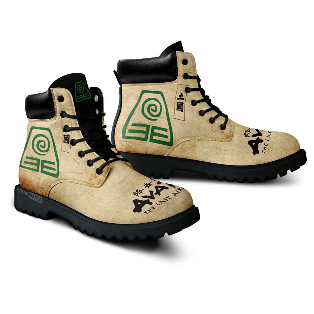 Avatar The Last Airbender Earth Nation Boots Anime Custom Shoes
