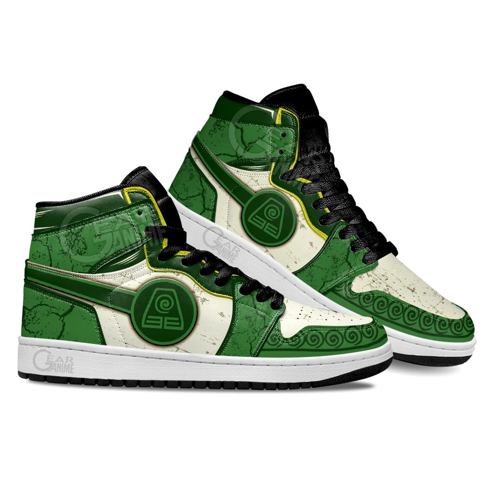 Avatar The Last Airbender Earth Shoes For Anime Fans, Air Jordan Hightop